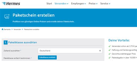 hermes online frankierung päckchen